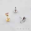 MARTINI DRINK CZ THREADLESS (PUSH IN) 316L SURGICAL STEEL LABRET SET